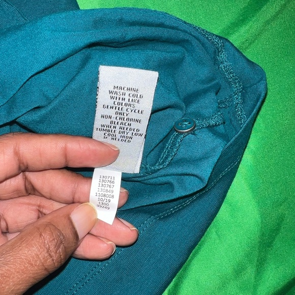 NWT Catherines Vibrant Teal 3/4 Sleeve Blouse size 2X - Picture 9 of 9